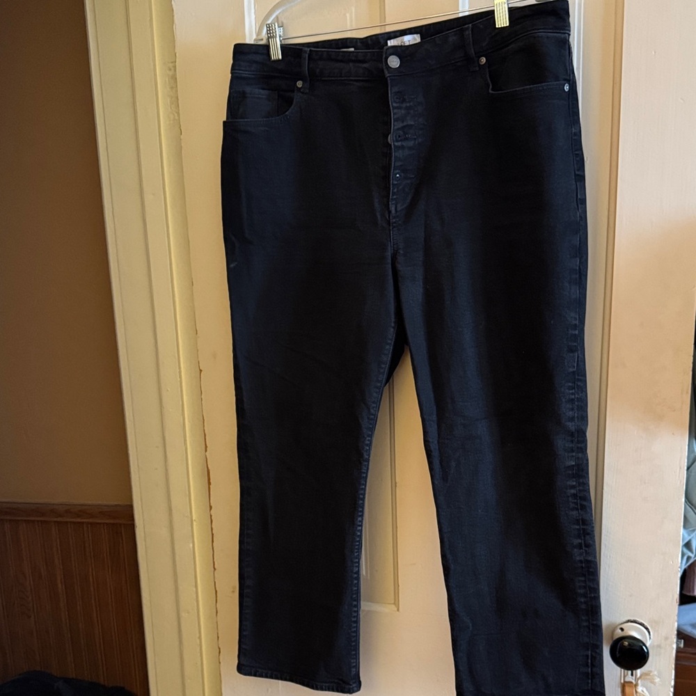 LOFT Black Straight Leg Jeans